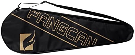 SGerste Черна здрава чанта за съхранение на ракети за бадминтон, напълно затворена чанта за съхранение на тренировъчно