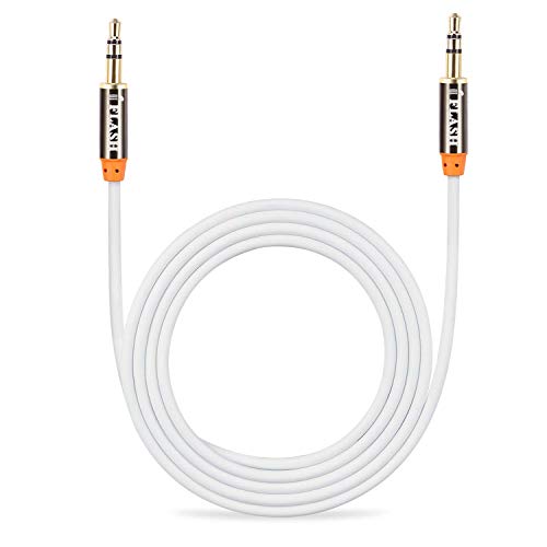 IFLASH [2] Допълнителен аудио кабел 3.5 мм (дължина 3 метра) AUX - златно дизайн, конектор към конектора за iPod, iPhone,