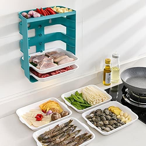 XWOZYDR Кухненски Стенни стойка за съхранение на Многофункционална Класификация Гарнитури Перфорирана Кутия за съхранение Спестява