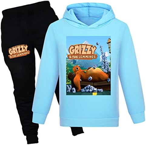 Комплекти спортни облекла Himoop за момчета и Момичета, Спортни костюми Grizzy и The Lemmings, Класически блузи с качулка