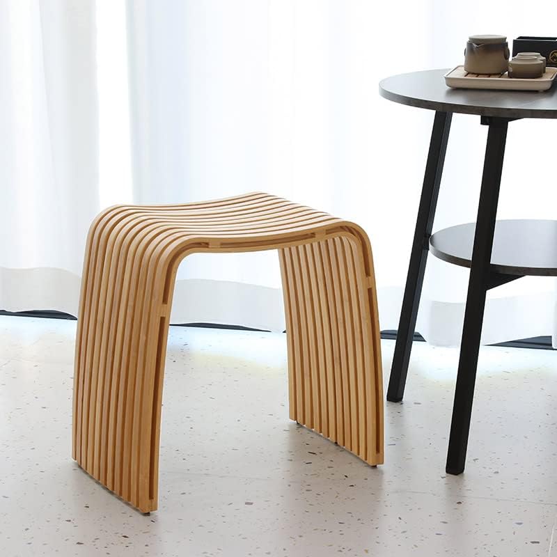 CWUINT Бамбуков стол за почивка, столче за смяна на обувки, тоалетка стол, стол за баня, водоустойчив антикоррозийный