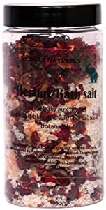 VÉDELA Naturals - Успокояваща Розова сол за вана | Розова Сол за вана с листенца от Рози | Роза Етерично масло | Сол за вана с морска сол | (300 г