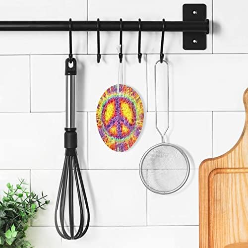 ALAZA Вратовръзка Боядисват Знак на Света, Натурални Гъби, Кухненски Целлюлозная Гъба за миене на съдове, Санитарен възел