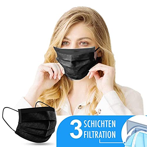 Черно-черна маска на лицето маска за хартиени маски за еднократна употреба палта за момичета 4 т face_mask