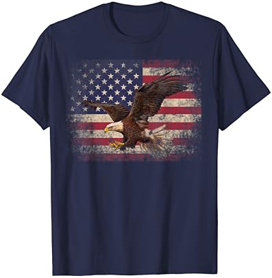 Белоглав Орел, 4 юли, Подарък за Коледа, Тениска с Американския Флаг, Държава