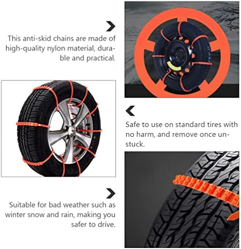 Автомобилни гуми-Мини Вериги за сняг: 10 бр. Преносими Аварийни Вериги за гуми за Сняг, Зимни Автомобилни против хлъзгане на