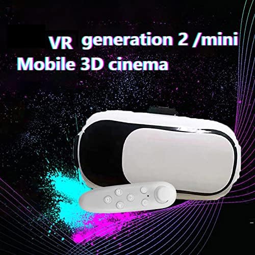Qiopertar VR 3D Очила Smart VR-Очила Слот Комплект Дръжки Безжична Bluetooth Връзка за Android и iOS и КОМПЮТРИ Мобилен