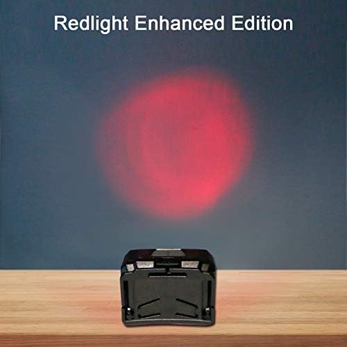 Акумулаторна налобный фенер Redlight Място, Налобный фенер с мощност 500 Лумена, фенерче с червена светлина и ключ сензор