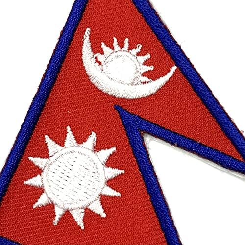 A-ONE 2 БР. в опаковка-Нашивка с изображение на щит Еверест + Емблема хартата на Непал, Иконата с най-Висока Планина,