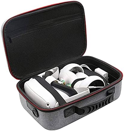 Водоустойчив калъф за виртуални очила NA EVA за чанта за съхранение слот очила Oculus Quest 2 VR, Сиво, 11.5*5