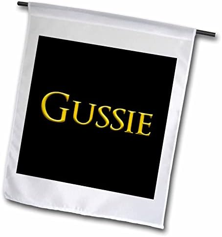 3дРоза Гусси - Елегантно детско име за момичета в Америка. Подарък за окачване на жълт цвят в черно - Отметки (fl-365635-1)
