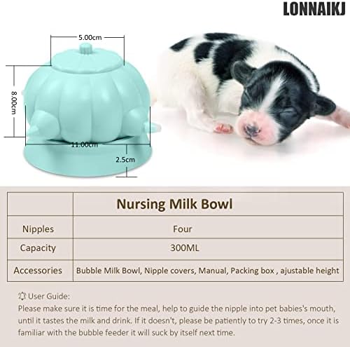 Биберон за хранене на кученца от 4-то поколение LONNAIKJ с основание, бутилка за хранене на кучета, купата за мляко