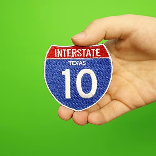 Iron Бродирана Пътен Знак Interstate 10 Patch I-10 във Флорида