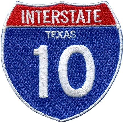 Iron Бродирана Пътен Знак Interstate 10 Patch I-10, в Тексас