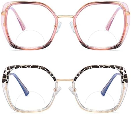 извънгабаритни квадратни Преходни Фотохромичните Бифокални Очила За Четене За Жени 2 елемента Модни Слънчеви