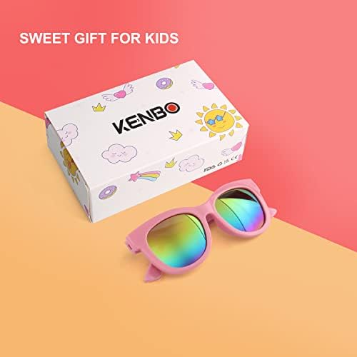 Детски Слънчеви очила KENBO за момичета със Защита от ултравиолетови лъчи, на Слънчеви Очила за Деца с Дръжка във формата на
