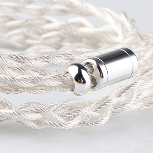 Linsoul XC01 4-Нитный на Бвп Мед аудио кабел със Сребърно покритие Litz HiFi, Разменени кабел с PVC покритие (XC01,