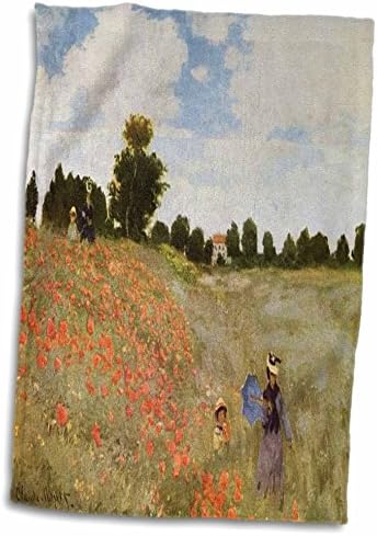 Изкуството на импресионизма 3dRose Florene - Картина на Моне Маковые поле - Кърпи (twl-49351-1)