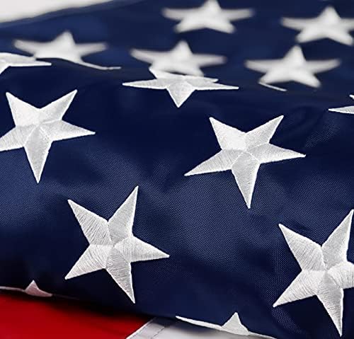 Американски флаг 2x3 ft: Тайният флаг на САЩ, изработен от найлон, с бродирани Звездите, нашитыми ивици, месингови