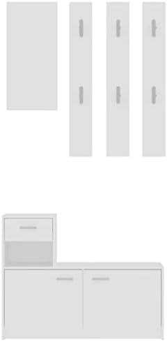 Шкаф за входно антре VidaXL Бял 39,4 x9,8x30,1 от ПДЧ