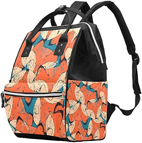 HDrawn Fox Pattern Детски Чанти за Памперси Чанта за Свободни Мама и Татко за гледане На Дете