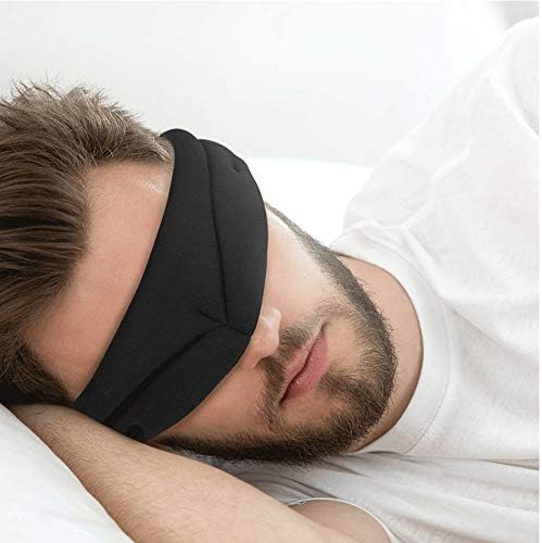 GUANGMING - Маска за сън с регулируем колан, Маска за сън ръчна изработка, Удобна маска за релаксация на очите,