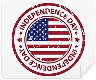 Флаг на Деня на Независимостта на САЩ Червен Пощенски Печат на Плат За Почистване на Екрана за Пречистване на 2 елемента