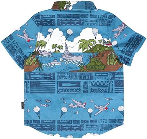 Риза с Копчета с Къс Ръкав LAPG за Деца, Хавайска Риза за Деца, Риза с Копчета за Деца