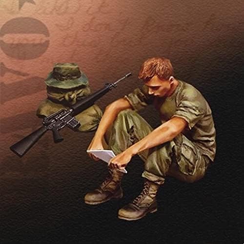 Gl-Начало 1/35 американската Армия по време на войната във Виетнам чете Писмо, изпратено Възлюбени, Набор от модели от смола,