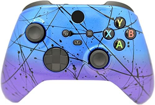 Потребителски контролер Fade с ръчно аэрографией, съвместим с Xbox Series X / S и Xbox One (X серия / S Леопард с златисто-хромирани
