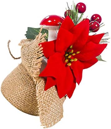 3шт Фалшиви Коледни Шишарки В Саксии за Украса на Растенията Творчески Коледен Маса за Украшение (Червена Гъба