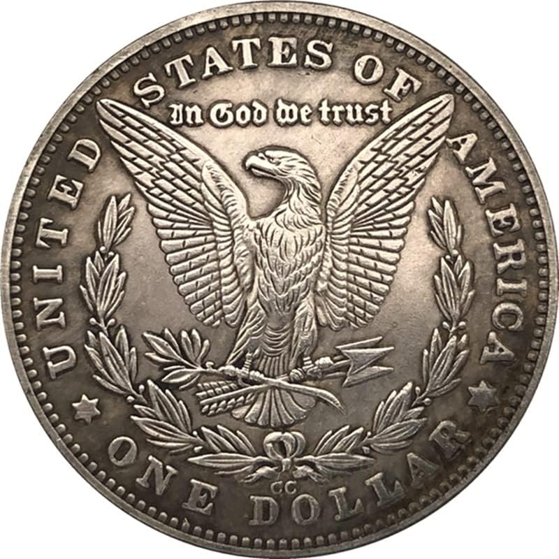 QINGFENG 38 ММ Антични Сребро Доларова Монета Американски Морган Скитник Монета 1878CC Занаят 74