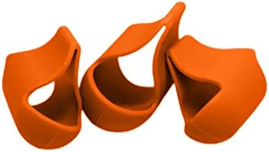 Накрайници за пръсти с незалепващо покритие, защитни покривала за отпечатъци, 3 бр. (в оранжево)