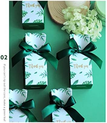 AOSUAI Зелени Хартиени Кутии за бонбони Подарък пакет Сватбена Подарък кутия Сувенири За парти по случай рождения ден на Сватбени