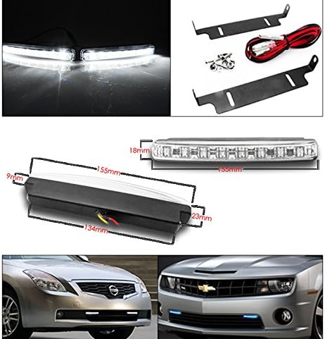 ZMAUTOPARTS За 2010-2014 Volkswagen Golf/GTI Red Stripe Edition Led Черни Проекторные Светлини с 6 Бял led DRL