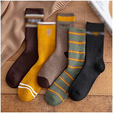 SXNBH 5 Чифта топли чорапи, Зимни Изолирана Кърпа Утепляющие Разтеглив Кръгли Чорапи Компресия чорапи