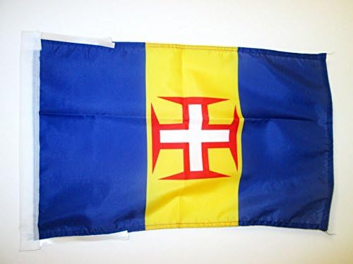 Флаг на Азербайджан Флаг на остров Мадейра, 18 x 12 Кабели - Португалия - Малки знамена на остров Мадейра, 30 x 45