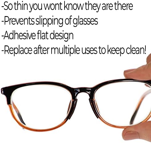 XOXO Optical® - Тънки силиконови носа облицовка с плосък контур за очила, слънчеви очила и средства за грижа за очите
