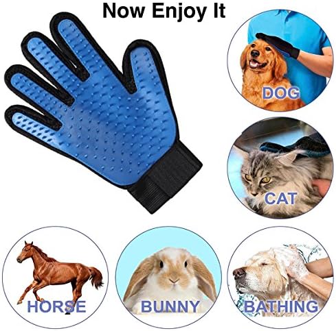 Ръкавица за грижа за домашни животни-Нежен Масаж инструмент с подобрена конструкция от пет пръста -Четка за премахване