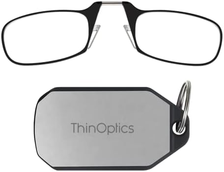 Калъф за ключодържател ThinOptics и Правоъгълни Очила за четене Readers