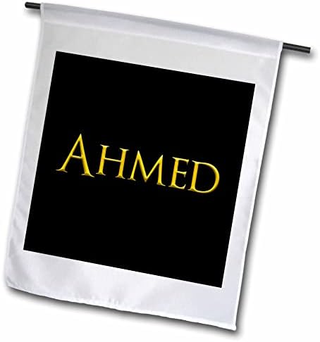 3дРоуз Ахмед - Красиво име за момче в Америка. Жълто на черно - Знамена (fl-364526-2)