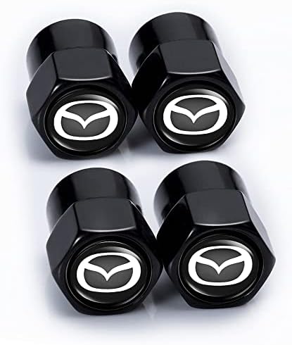 Капачки за състав на вентила на автомобилни гуми, Съвместими за Mazda 3 6 CX-3 CX-5 CX-9 MX, Метални Капачки за автомобилни колела