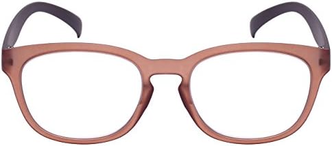 Леки Четци с замочной дупка в кръгла рогатата рамки за мъже/за Жени + Очила за четене 1.25 540967SF-1.25-3 (L. CLBRN)