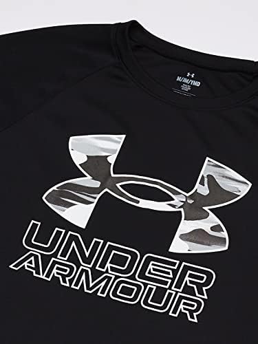 Тениска с къс ръкав Under Armour Boys'Tech Hybrid с принтом Fill