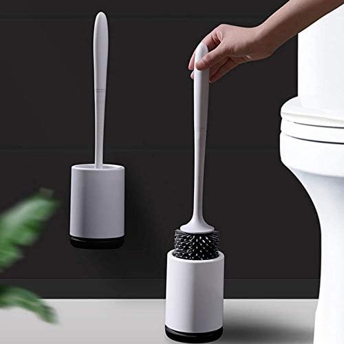 N/A Четка За Тоалетна Гума Висок Притежателя Поставка Защита С Дълга Дръжка Инструмент За Почистване На Баня С