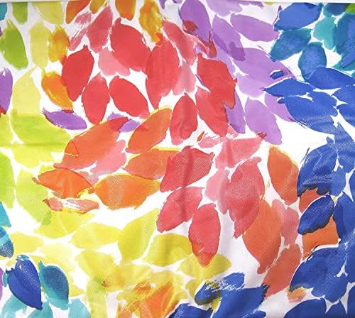 Лятна забавно vinyl покривка с абстрактни цветни листа и акварельными пръски (60 кръгли)