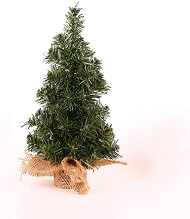 Holibanna Изкуствена Мини Коледно Дърво за Украса от Зебло Джутовый Чанта Десктоп Украса за Дома за Коледа