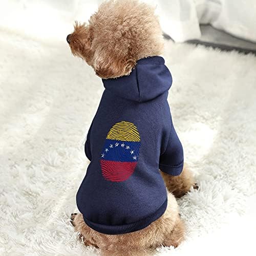 Твърди Тениска за Кучета с пръстов Отпечатък върху Знамето на Венецуела, Модерен Костюм за Кучета с Кепкой,