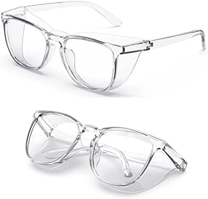 Защитни Очила WOOLIKE, Фарове за Квадратни Прозрачни Защитни Очила, Устойчиви на Надраскване, със Сини Светозащитными