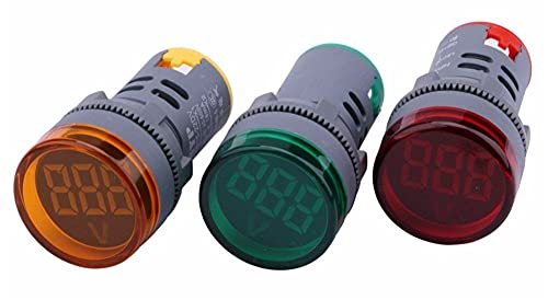 MURVE Led Дисплей Мини Цифров Волтметър ac 80-500 В М напрежение Тестер Волта Монитор Светлинна Лента (Цвят: